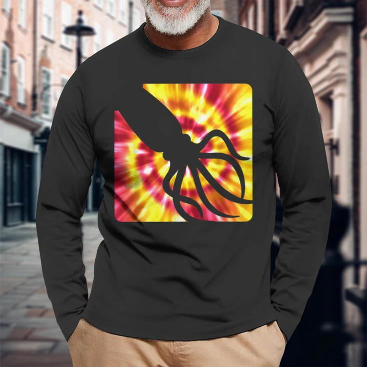 Tie Dye Squid For Squid Lovers Long Sleeve T-Shirt Gifts for Old Men