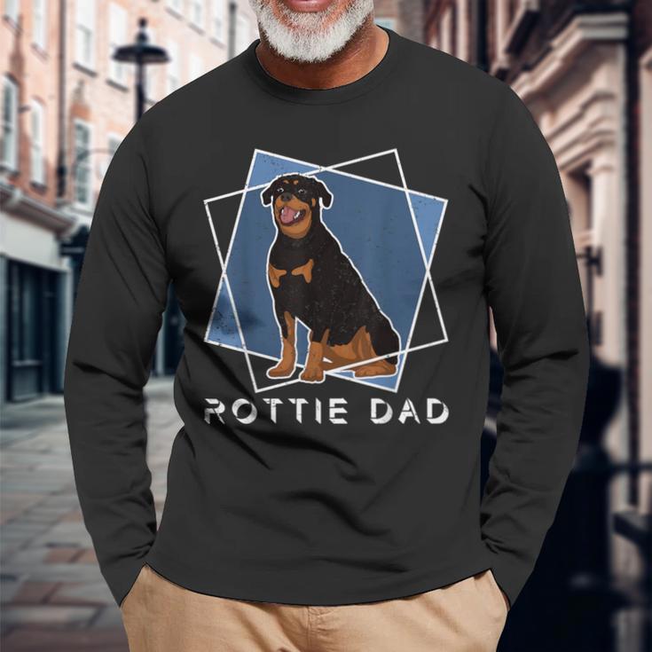 Tierliebhaber Herren Haustier Hund Papa Rottie Papa Rottweiler Langarmshirts Geschenke für alte Männer