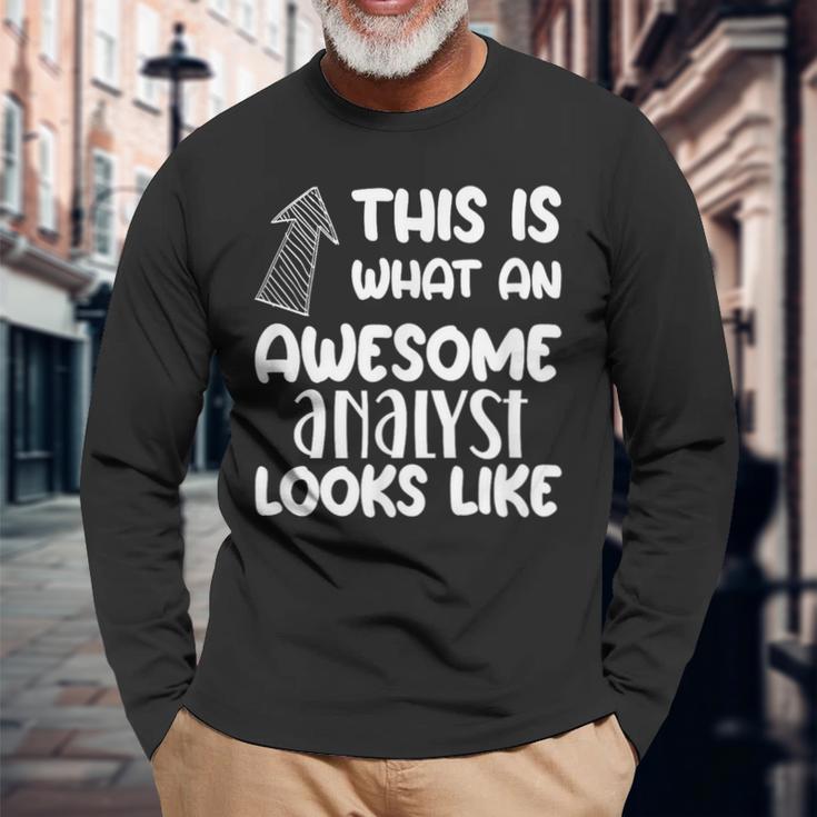 Toller Analyst Lustiger Beruf Langarmshirts Geschenke für alte Männer