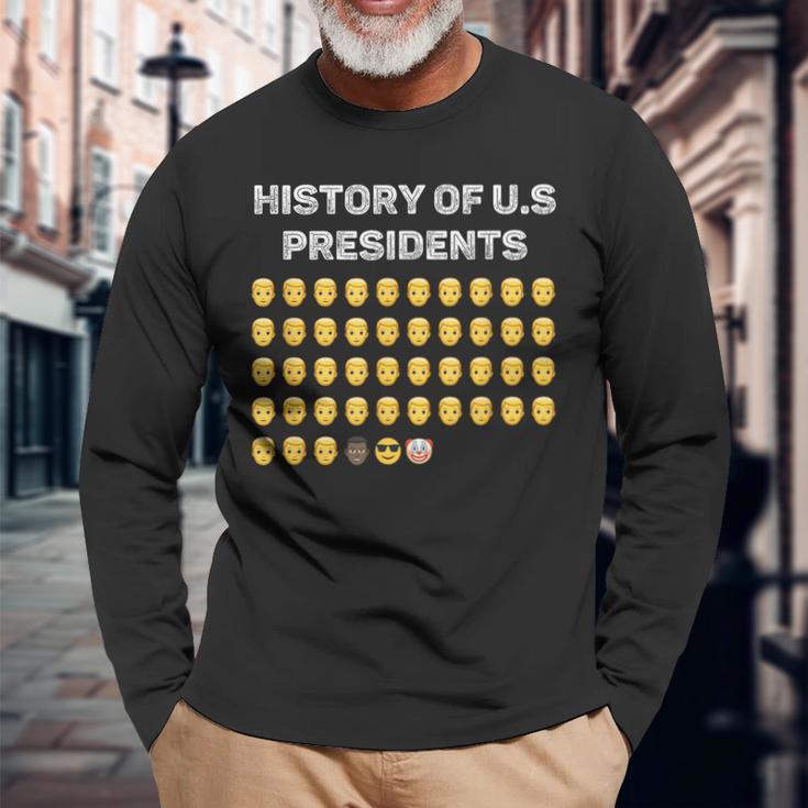 History Of US President 45Th Cool President Long Sleeve T-Shirt Gifts for Old Men