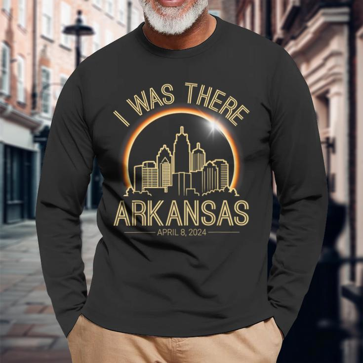Total Solar Eclipse April 8 2024 Arkansas Totality Souvenir Long Sleeve T-Shirt Gifts for Old Men