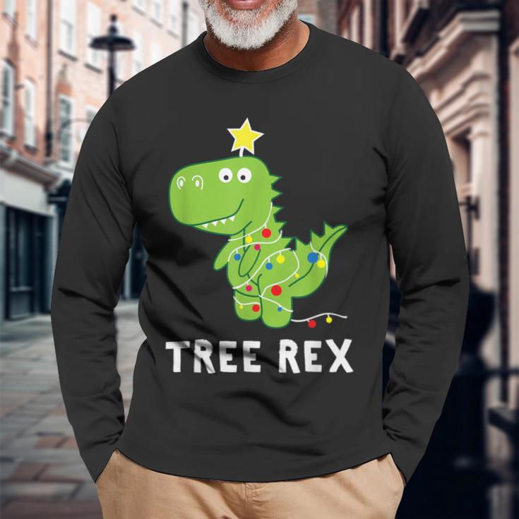 Tree Rex Dinosaur Pyjamas Langarmshirts Geschenke für alte Männer