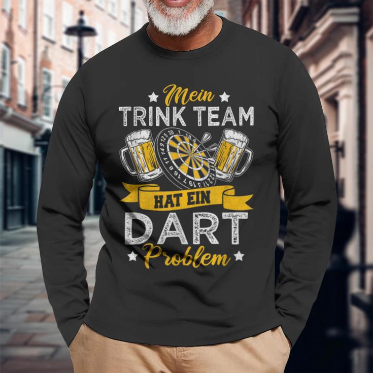 My Trink Team Hat Ein Dart Problem Dart Team Langarmshirts Geschenke für alte Männer