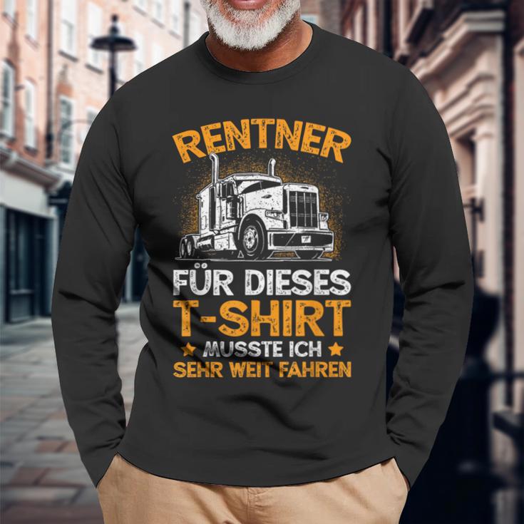 For Trucker Driver Retirement Grandpa Pensioner Langarmshirts Geschenke für alte Männer