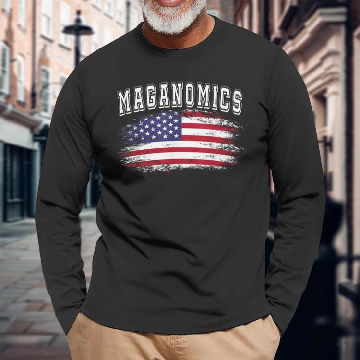 Trump 2024 Maganomics President Legend Long Sleeve T-Shirt Gifts for Old Men