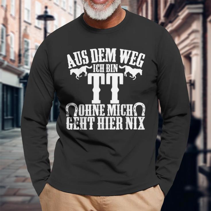 Tt Turnier Trottel Reitsport Pferd Spruch Pferdesprüche Langarmshirts Geschenke für alte Männer