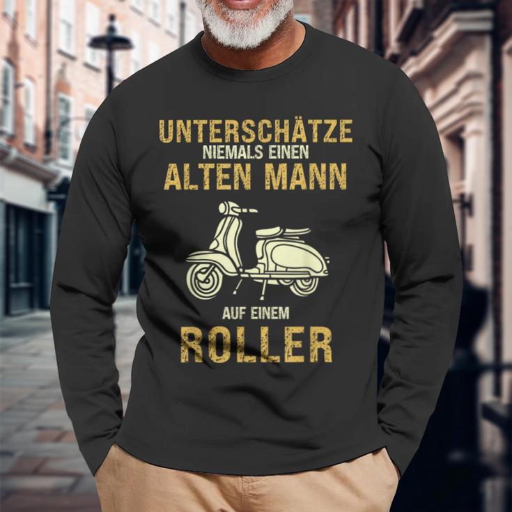 Underschätze Niemal Alten Mann Scooter Grandpa Dad S Langarmshirts Geschenke für alte Männer