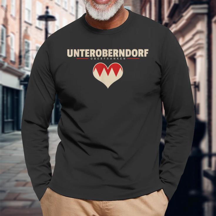 Unteroberndorf Oberfranke Heimat Im Herzen Birth Place Langarmshirts Geschenke für alte Männer