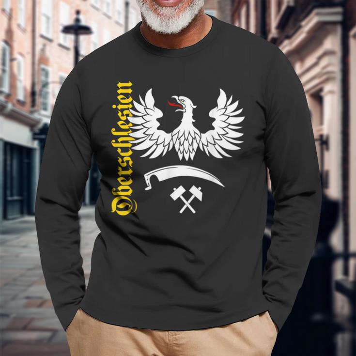 Upper Silesia Schlesian Eagle Schlesier Langarmshirts Geschenke für alte Männer