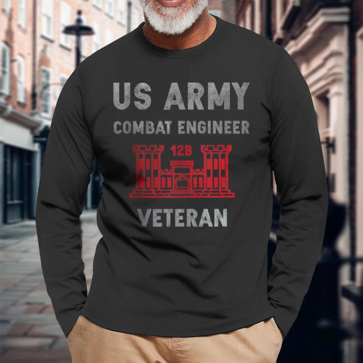 Us Army Combat Engineer Combat Engineer Veteran Long Sleeve T-Shirt Gifts for Old Men
