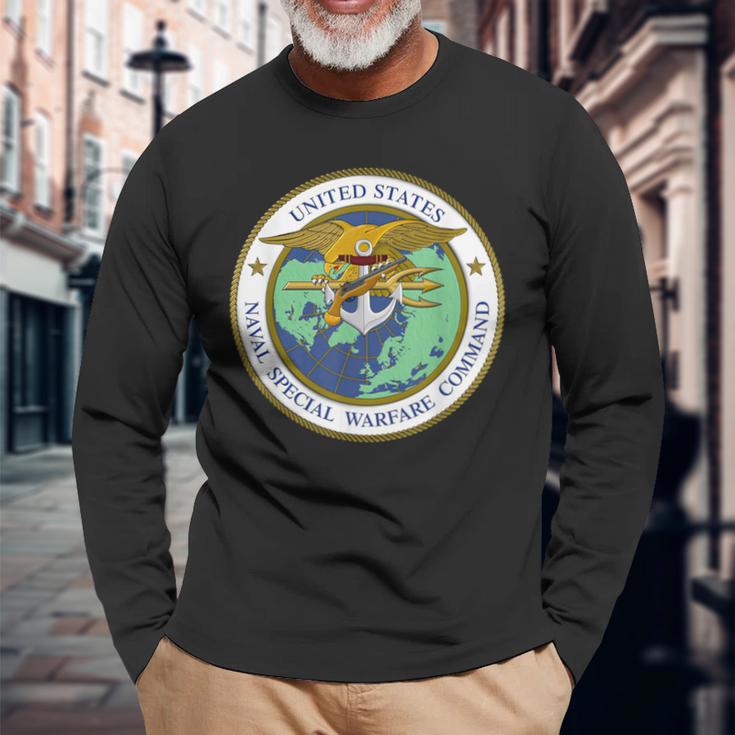 Us Naval Special Warfare Command Nswc Military Veteran Long Sleeve T-Shirt Gifts for Old Men