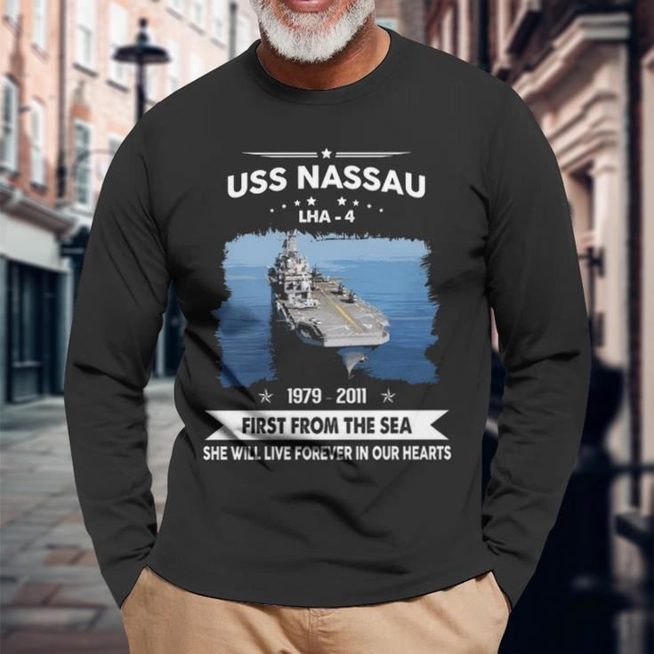 Uss Nassau Lha Long Sleeve T-Shirt Gifts for Old Men