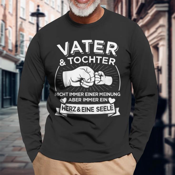 Vater & Tochter Herz Seele Für Papaatertag Geburtstag Langarmshirts Geschenke für alte Männer