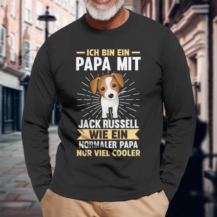 Vater Papaatertag Jack Russell Terrier Papa Langarmshirts Geschenke für alte Männer