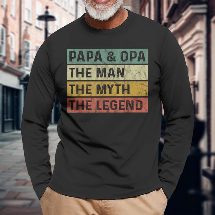 Vatertag Papa Father Day Männer Herren Papi Kinder Langarmshirts Geschenke für alte Männer