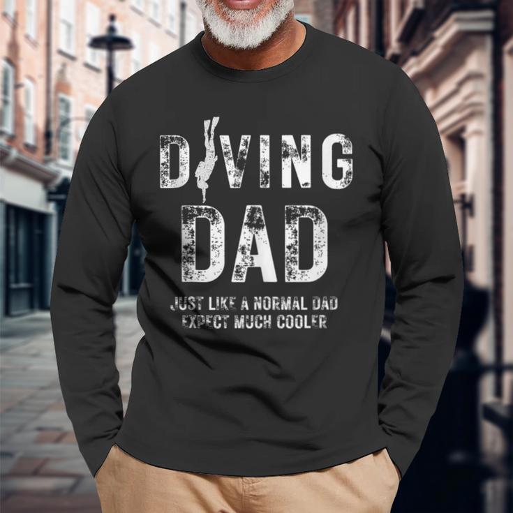 Vatertag Tauchen Papa Lustig Tauchen Papa Opa Männer Langarmshirts Geschenke für alte Männer