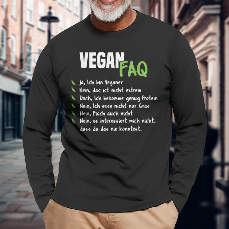Vegan Vegan Vegan Slogan Langarmshirts Geschenke für alte Männer