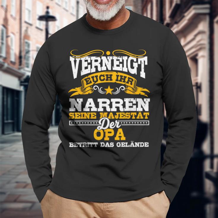 Veiren Sein Majestät Der Opa Veignt Dich Ihr N Langarmshirts Geschenke für alte Männer