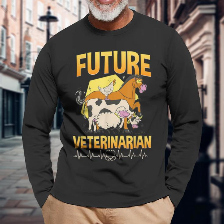 Vet Tech Cute Veterinary Future Veterinarian Long Sleeve T-Shirt Gifts for Old Men