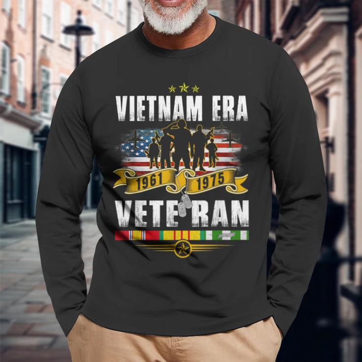 Veteran Vietnam War Era Retired Soldier Long Sleeve T-Shirt Gifts for Old Men