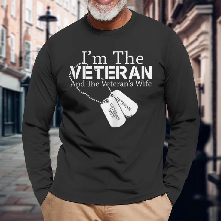 I Am The Veteran Veterans Day Us Military Patriotic Long Sleeve T-Shirt Gifts for Old Men