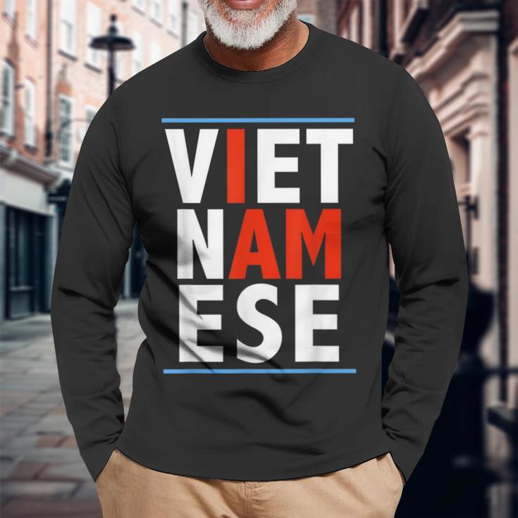 I Am Vietnamese Vietnamese Pride Vietnam Heritage Long Sleeve T-Shirt Gifts for Old Men