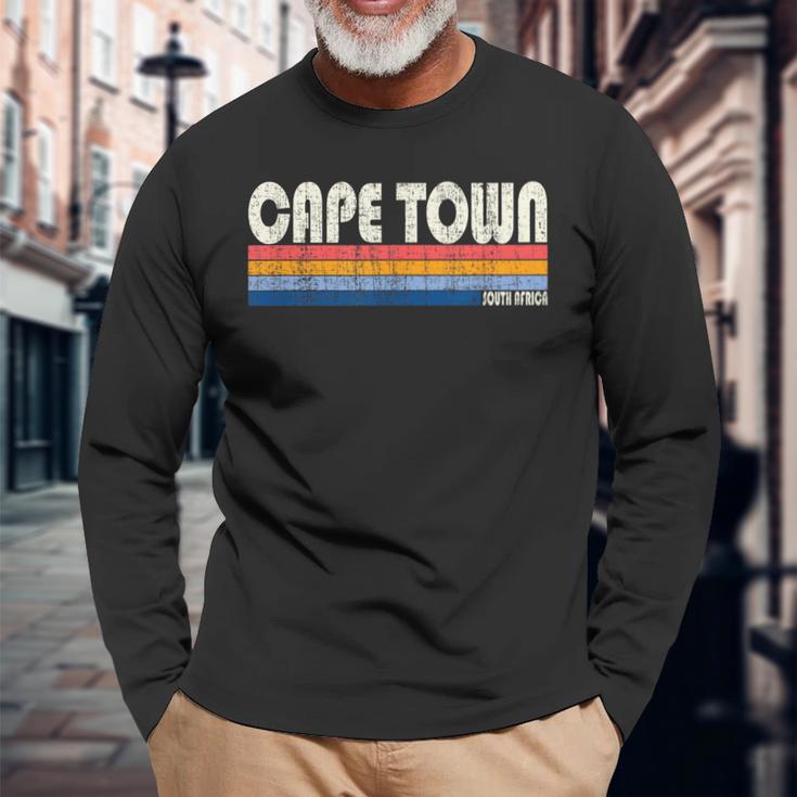 Vintage 70S Cape Town South Africa Long Sleeve T-Shirt Gifts for Old Men