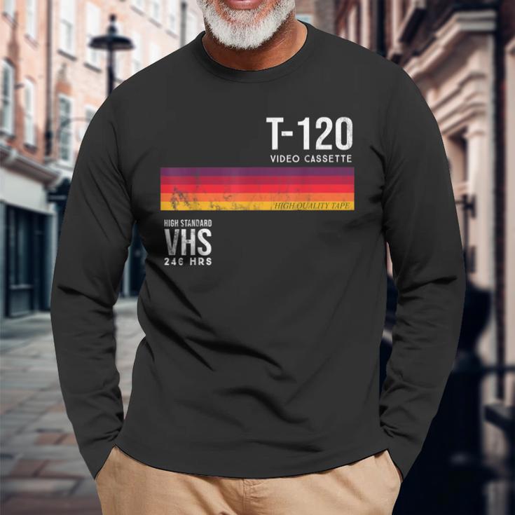 Vintage 80S Video Cassette Tape Vhs Langarmshirts Geschenke für alte Männer