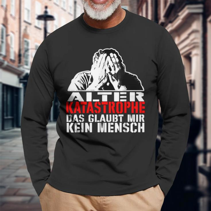 Vintage Alter Katastrophe Das Beliet Me No Mensch Sl Langarmshirts Geschenke für alte Männer