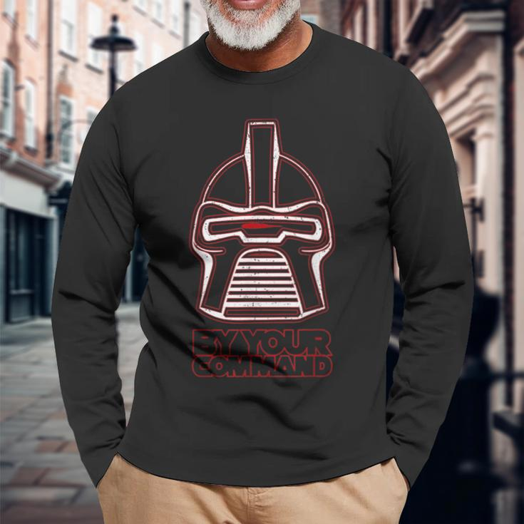 Vintage Classic Cylon By Your Command Quote Long Sleeve T-Shirt Gifts for Old Men