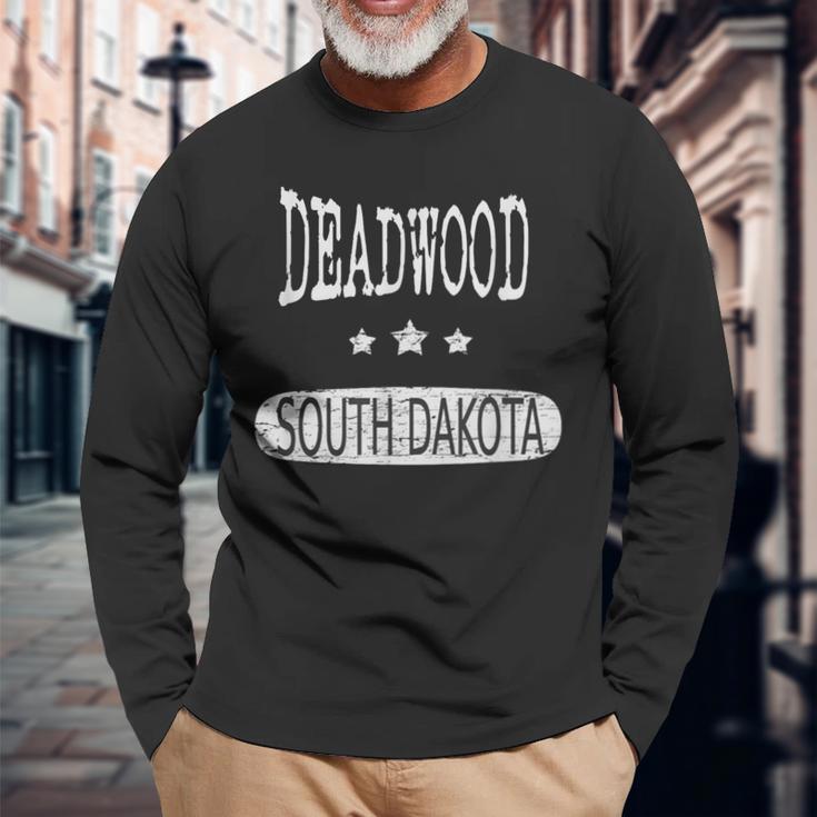 Vintage Deadwood South Dakota Long Sleeve T-Shirt Gifts for Old Men