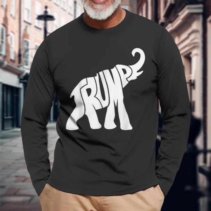 Vintage Donald Trump Vote 2024 Elephant Republican President Long Sleeve T-Shirt Gifts for Old Men