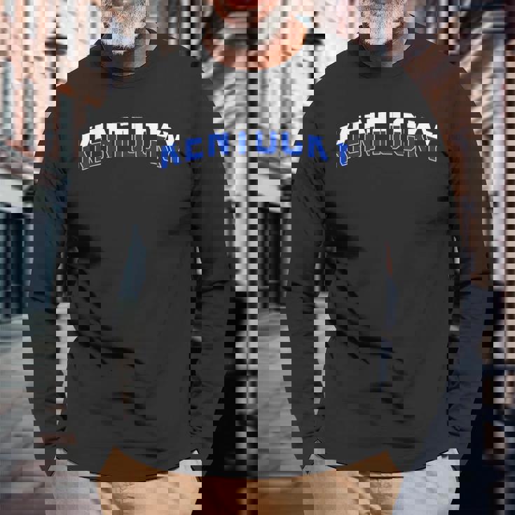 Vintage Kentucky Usa State Pride Varsity Kentucky Long Sleeve T-Shirt Gifts for Old Men