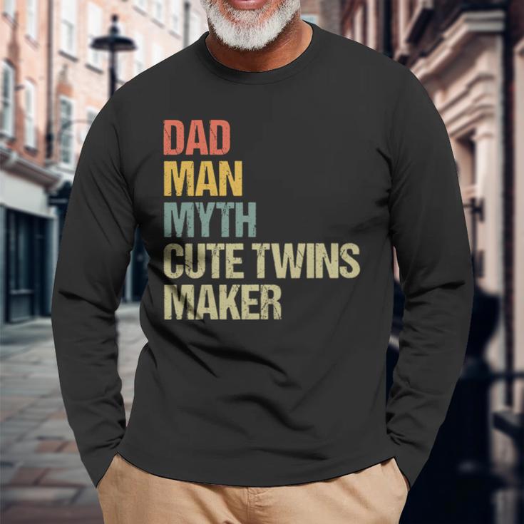 Vintage Papa Der Mann Mythos Zwilling Maker Lustigatertag Langarmshirts Geschenke für alte Männer