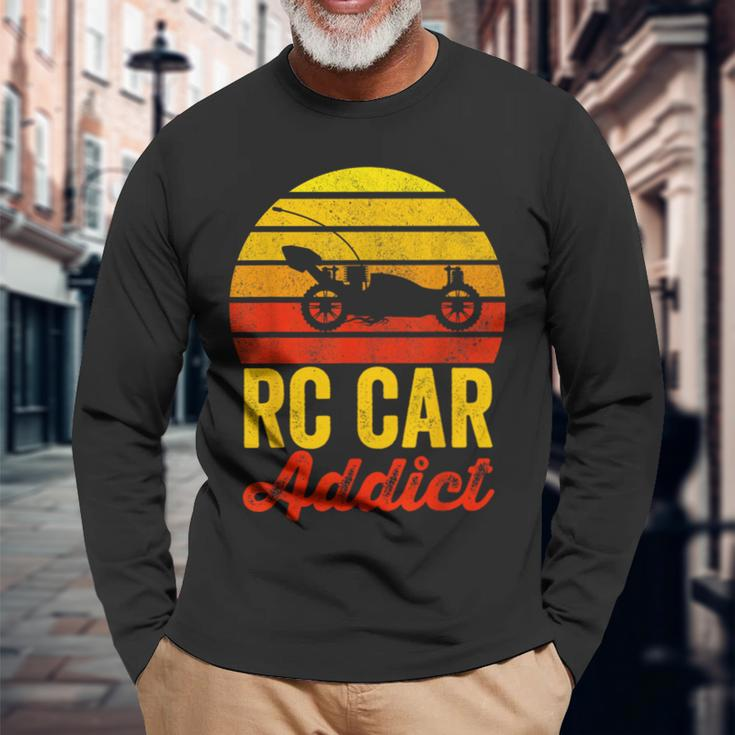 Vintage Rc Cars Addict Rc Racer Rc Car Lover Boys Fun Long Sleeve T-Shirt Gifts for Old Men