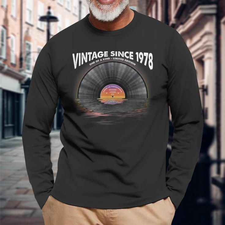 Vintage Seit 1978 Retro-Disco-Musikinyl-Lp-Schallplatte Langarmshirts Geschenke für alte Männer