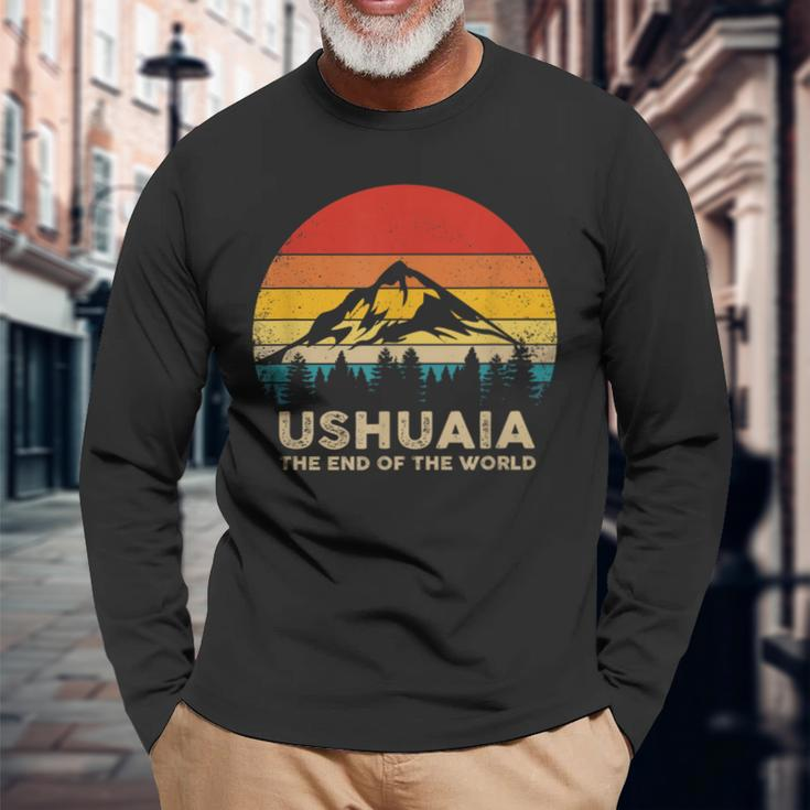 Vintage Ushuaia Argentina Souvenir Langarmshirts Geschenke für alte Männer