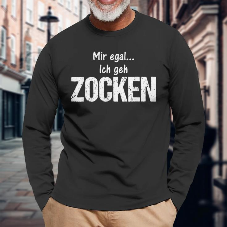 With Virtual Zockerliebe Mir Egal Ich Geh Zocken Langarmshirts Geschenke für alte Männer
