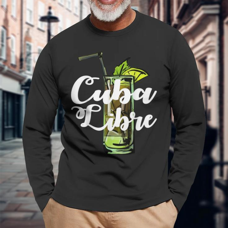 Viva Libre Cocktail Cuba Langarmshirts Geschenke für alte Männer