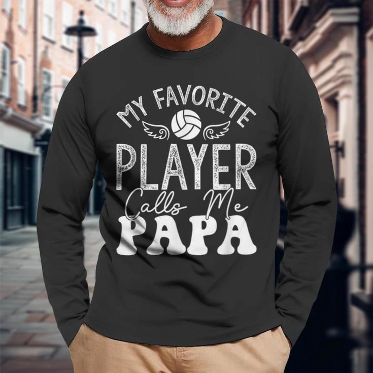 Volleyballspieler Papaolleyballliebhaberolleyball Papa Langarmshirts Geschenke für alte Männer