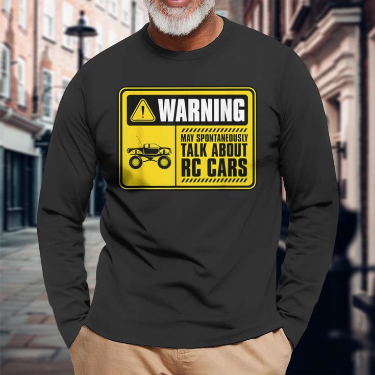 Warning May Spontaneously Talk About Rc Cars Racing Lover Long Sleeve T-Shirt Gifts for Old Men