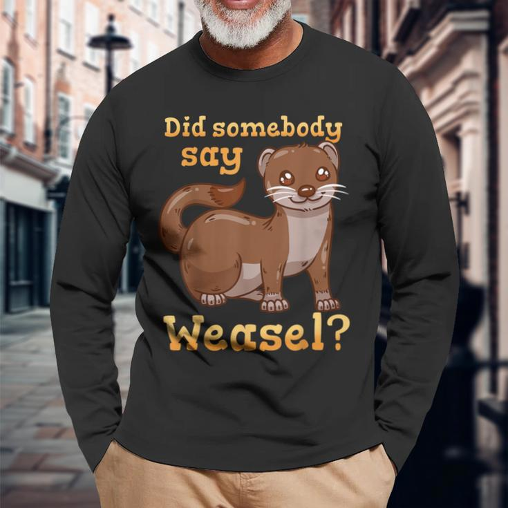 Weasel Weasel Lover Long Sleeve T-Shirt Gifts for Old Men