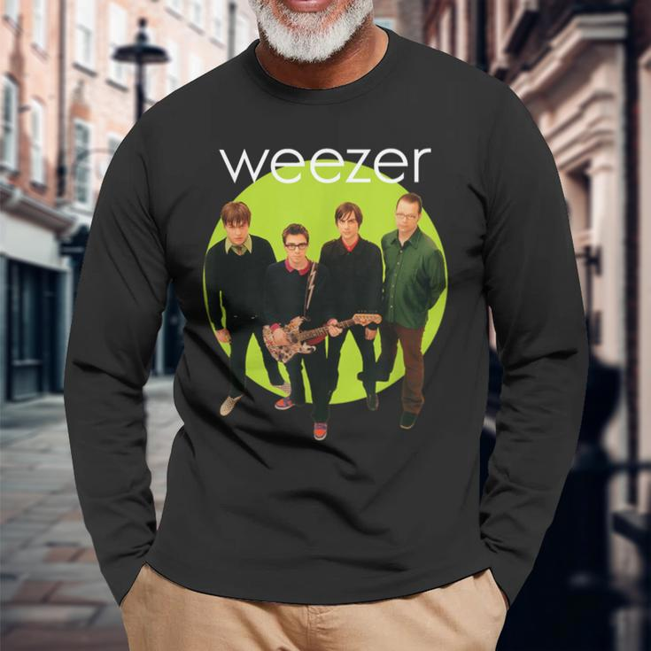 Weezer Green Album Circle Long Sleeve T-Shirt Gifts for Old Men