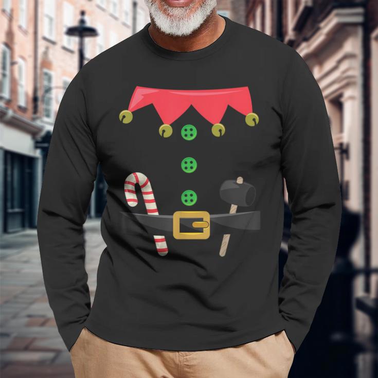 Weihnachtself Kostüm Wichtel Elf Lustige Weihnacht Langarmshirts Geschenke für alte Männer