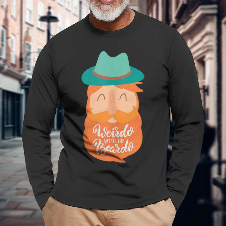 Weirdo With The Beardo Ginger Beard Long Sleeve T-Shirt Gifts for Old Men