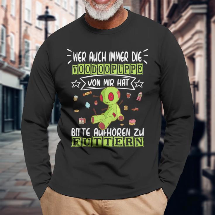 Wer Meine Voodoo Puppe Hat Nicht Füttern Joke Humour Slogan Langarmshirts Geschenke für alte Männer