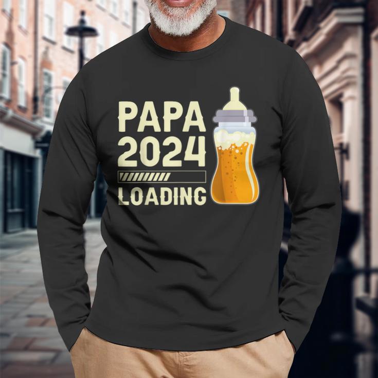 'Werdender Papa Zututkunft Papa Papa 2024 Loading' Langarmshirts Geschenke für alte Männer