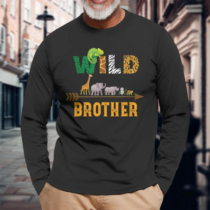 Wild Brother Birthday Zoo Field Trip Squad Matching Family Long Sleeve T-Shirt Gifts for Old Men