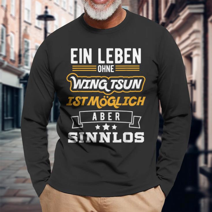 Wing Tsun I Leben Sinnlos Martial Arts Langarmshirts Geschenke für alte Männer