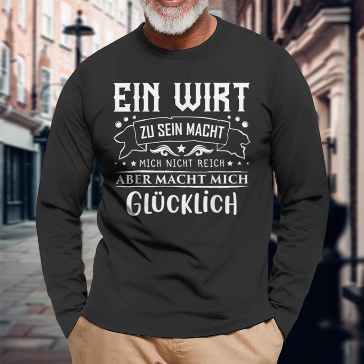 Wirt Betriebswirt Gasthot Gastronome Langarmshirts Geschenke für alte Männer